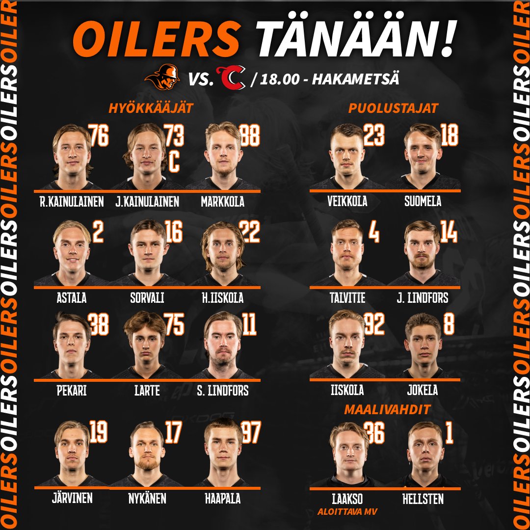 OILERS TÄNÄÄN!

Kauden viimeinen kokoonpano näyttää tältä! 

Seiskafinaali Oilers vs Classic tänään klo 18.00 Hakametsässä!

#EsportOilers | #Salibandy | #Fliiga | #Espooliikkuu | #Oxdog