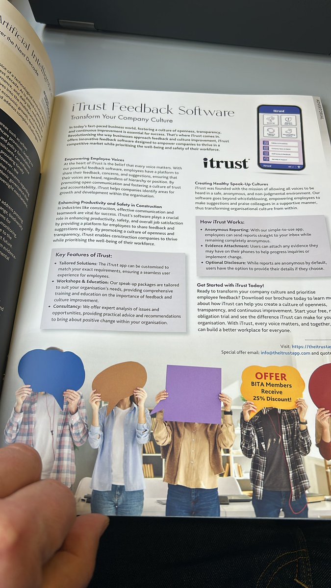 iTrust • The Speak Up Specialists (@itrustassure) on Twitter photo Read all about it!
The latest <a href="/BITAIntl/">British&Irish Trade</a> magazine is out and look who’s in it!
To find out more email info@theitrustapp.com or visit theitrustapp.com
#MoreThanTech
<a href="/1kevincampbell/">Kevin Campbell</a> <a href="/AshMindSet/">Ash Lawrence</a> <a href="/vanillaweb/">Paul Andrews</a> <a href="/GencoCS/">Genco Construction Services</a> <a href="/johno_67/">John Roberts</a> <a href="/DamianMatthew70/">Damian</a> <a href="/Synecore/">Synecore Limited</a> Read all about it!
The latest <a href="/BITAIntl/">British&Irish Trade</a> magazine is out and look who’s in it!
To find out more email info@theitrustapp.com or visit theitrustapp.com
#MoreThanTech
<a href="/1kevincampbell/">Kevin Campbell</a> <a href="/AshMindSet/">Ash Lawrence</a> <a href="/vanillaweb/">Paul Andrews</a> <a href="/GencoCS/">Genco Construction Services</a> <a href="/johno_67/">John Roberts</a> <a href="/DamianMatthew70/">Damian</a> <a href="/Synecore/">Synecore Limited</a>