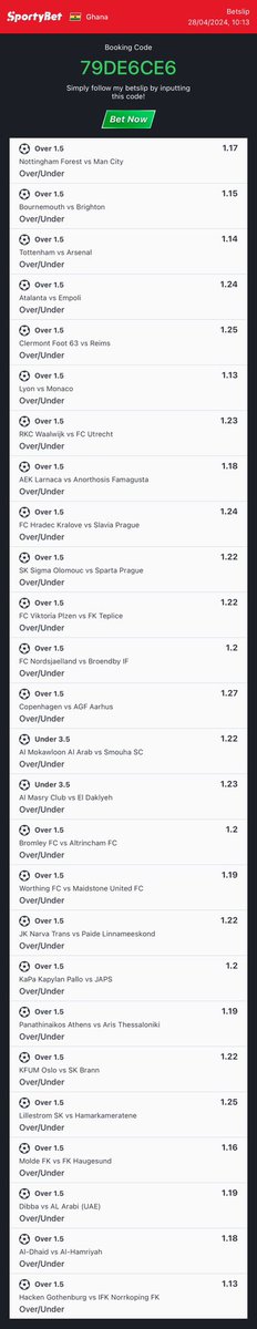 114 odds -79DE6CE6 Do your editing and stake you can send your wins slips if you won 🏆 It’s something new here Make your edit and stake 📌 Make sure you select your best 🪄✅