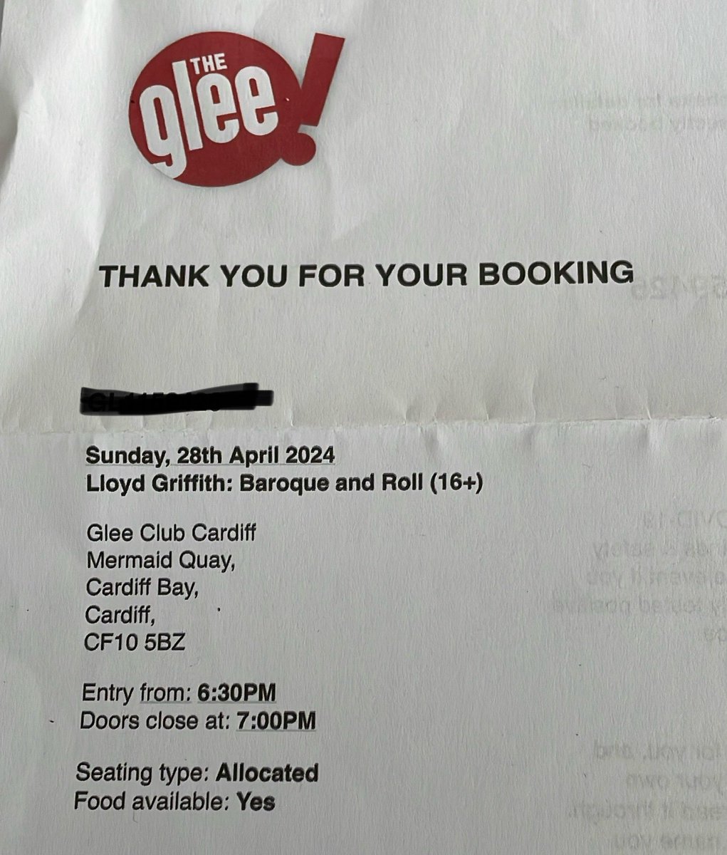 @GleeClubCardiff I have tickets to see @LloydGriffith tonight. Can’t seem to see any marketing for this event? Can you please advise. Many thanks
