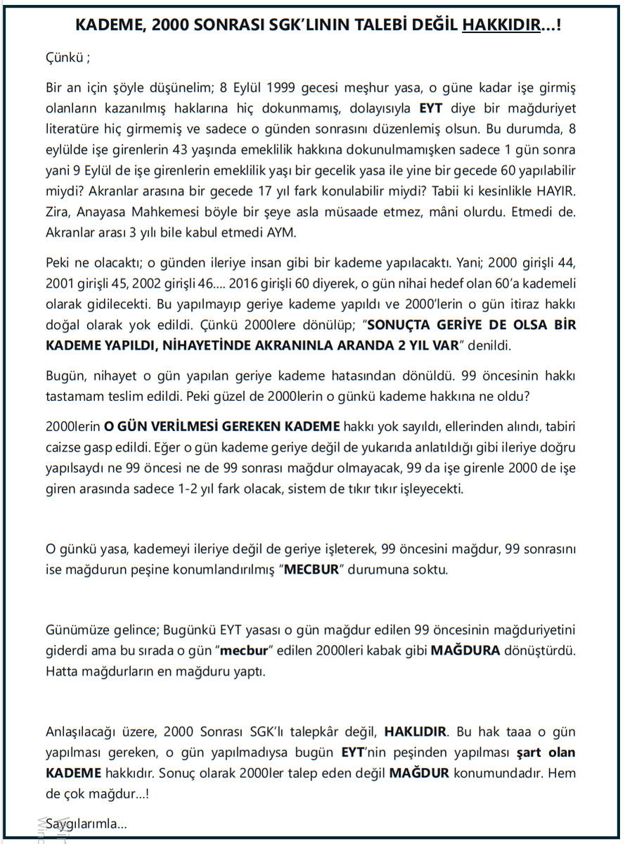 Kademesiz Türkiye Yüzyılının motorsuz gemiden hiç bir farkı yoktur...! 

Hedefe ilerleyemez, dalgalarla rüzgarların insafında sallanır durursunuz...!

Bize hedef lazım, bize huzur lazım, bize KADEME lazım.

#KademesizTürkiyeYüzyılıOlmaz