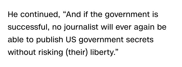 Read this as many time as you need to understand the Assange case ends the US as a Democracy.