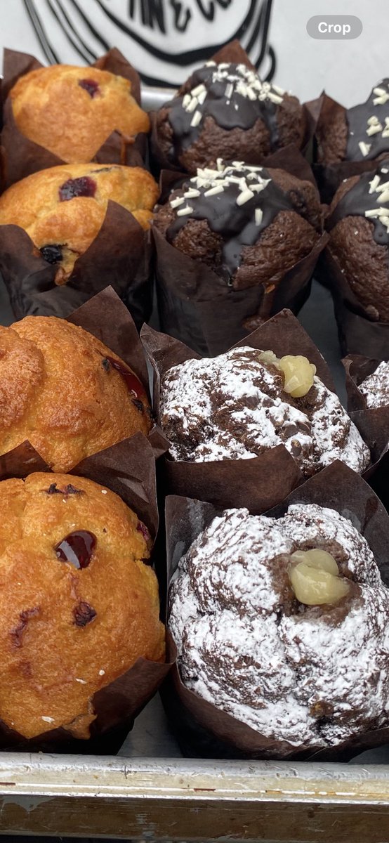 We have a delicious selection of freshly baked muffins today, all made with 100% natural ingredients. Choose from:

Strawberry 🍓 
Chocolate
Custard
Triple Chocolate
Blueberry 🫐 
Raspberry 

Plus all our usual treats…

Open at Didsbury @_makersmarket until 4