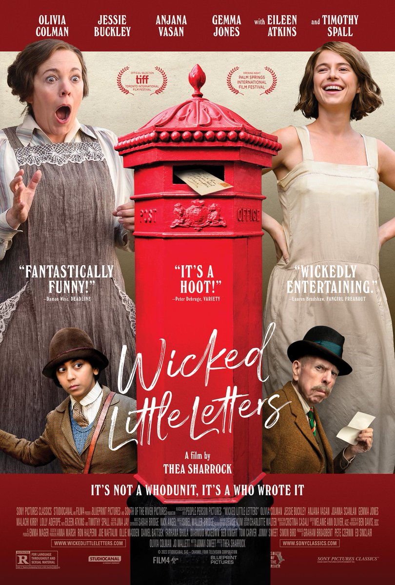 Olivia Colman and Jesse Buckley are bewitching, obviously, while the rest of the cast is also impressive. This delightful comedy is charmingly entertaining despite the not-so-clever mystery and rather obtuse social commentary. #WickedLittleLetters