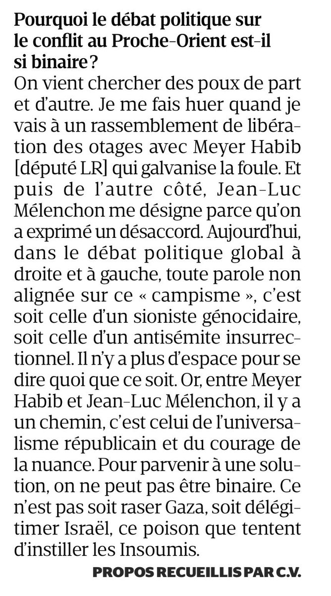 La justesse des propos de @JeromeGuedj 🙏 @LaTribune #Israel #Gaza