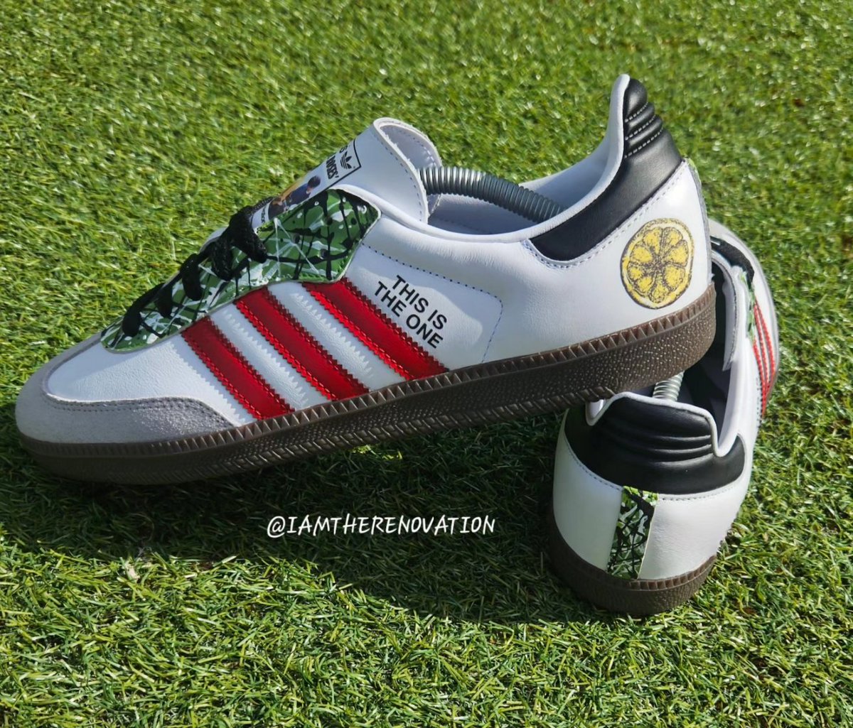 SAMBA O.G - Roses custom 

THIS IS THE ONE 🍋

Pollocked out with United red stripes and a black heel. Available with or without the new 'Roses are Red utd crest'

DM forenquiries and requests

#iamtherenovation
#SambaOG
#manutd
#stoneroses
#handpainte