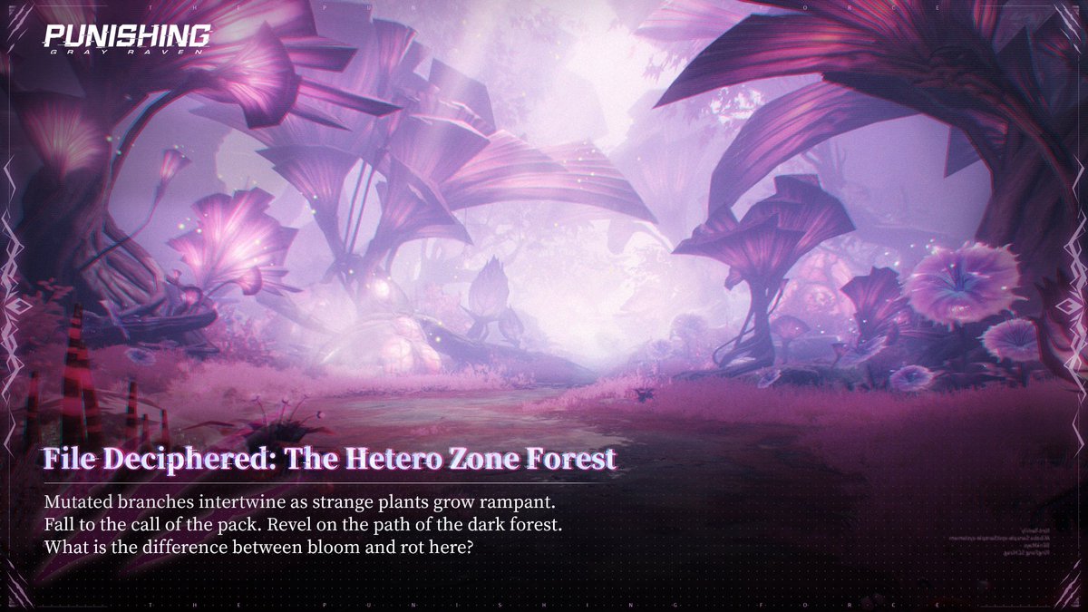 [Database Decryption - The Hetero Zone Forest] Mutated branches intertwine as strange plants grow rampant. Fall to the call of the pack. Revel on the path of the dark forest. What is the difference between bloom and rot here? #punishinggrayraven #PGR