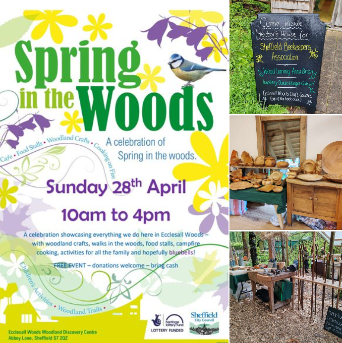 TODAY!

🌱 @Ecclesallwoods #Spring In The Woods: Sun April 28th 2024.

We're Open + Stalls, #Crafts, Trails, @growtheatre, @AccelerateRunCo, @SunshinePizzaOv, #Bluebells etc.

We Open Tues-Sun / 10am-4pm.

@ParksSheffield @theoutdoorcity @VisitSheffield
#SheffieldIsSuper