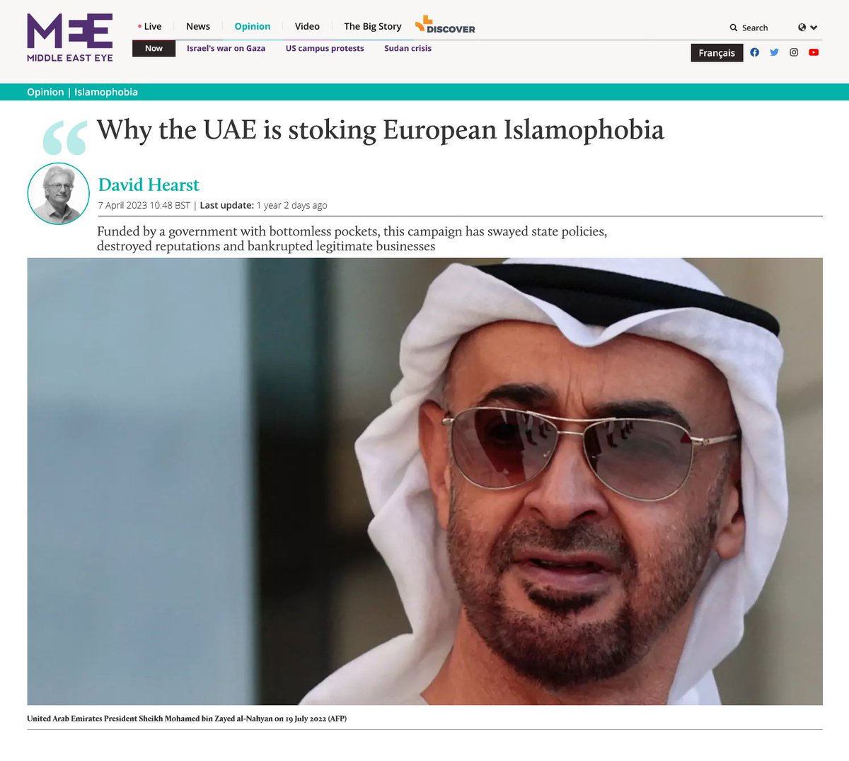 These thobe-wearing Zionists are fostering hatred towards Islam and Muslims. I somewhat understand brothers who moved to the UAE and have become low-key, as obviously they are not allowed to utter a single word in condemnation of anything that their new leaders do. Fair enough.…