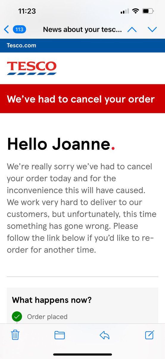 Dear <a href="/Tesco/">Tesco</a> thanks, that means no Sunday roast dinner today then 😡