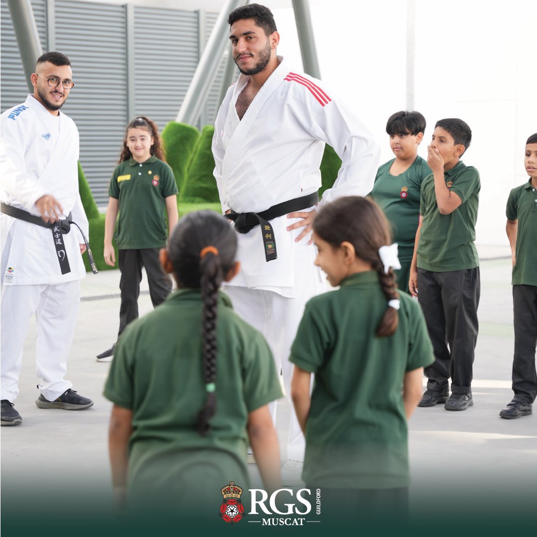 Students at RGSG Muscat had a blast at today’s Karate session during assembly time. Ready to join the action? Don’t miss out!🤩 Register for our CCA now! 
@oman.karate @ali_sportsclub 

# rgsgmuscatcommunity #rgsg #sound #ears #omanschools #internationalschool #sport #karate