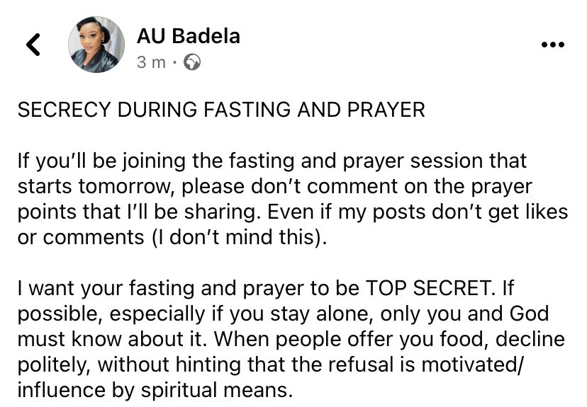 #FastingAndPrayer