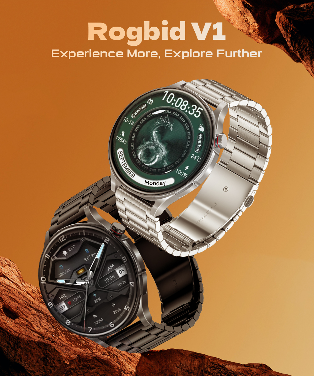 🚀 Meet Rogbid V1: the flagship of Rogbid's V series! Featuring a vibrant 1.8' AMOLED display, PayPal QR, ChatGPT, dual straps, and many new features! Yours for only $39.99. 🛒: bit.ly/buyv1official #rogbid #smartwatch #NewReleases #Health #ChatGPT #AI #weekend #sports