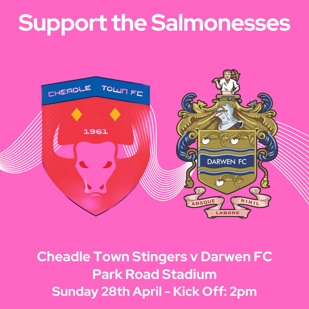 ▶️ Ladies Matchday Our Ladies Team will take the field for the final time this season away at League Champions @CheadleStingers Let's head down to Park Road and cheer on the Salmonesses for the last time before the summer break! #OneClub 🇦🇹