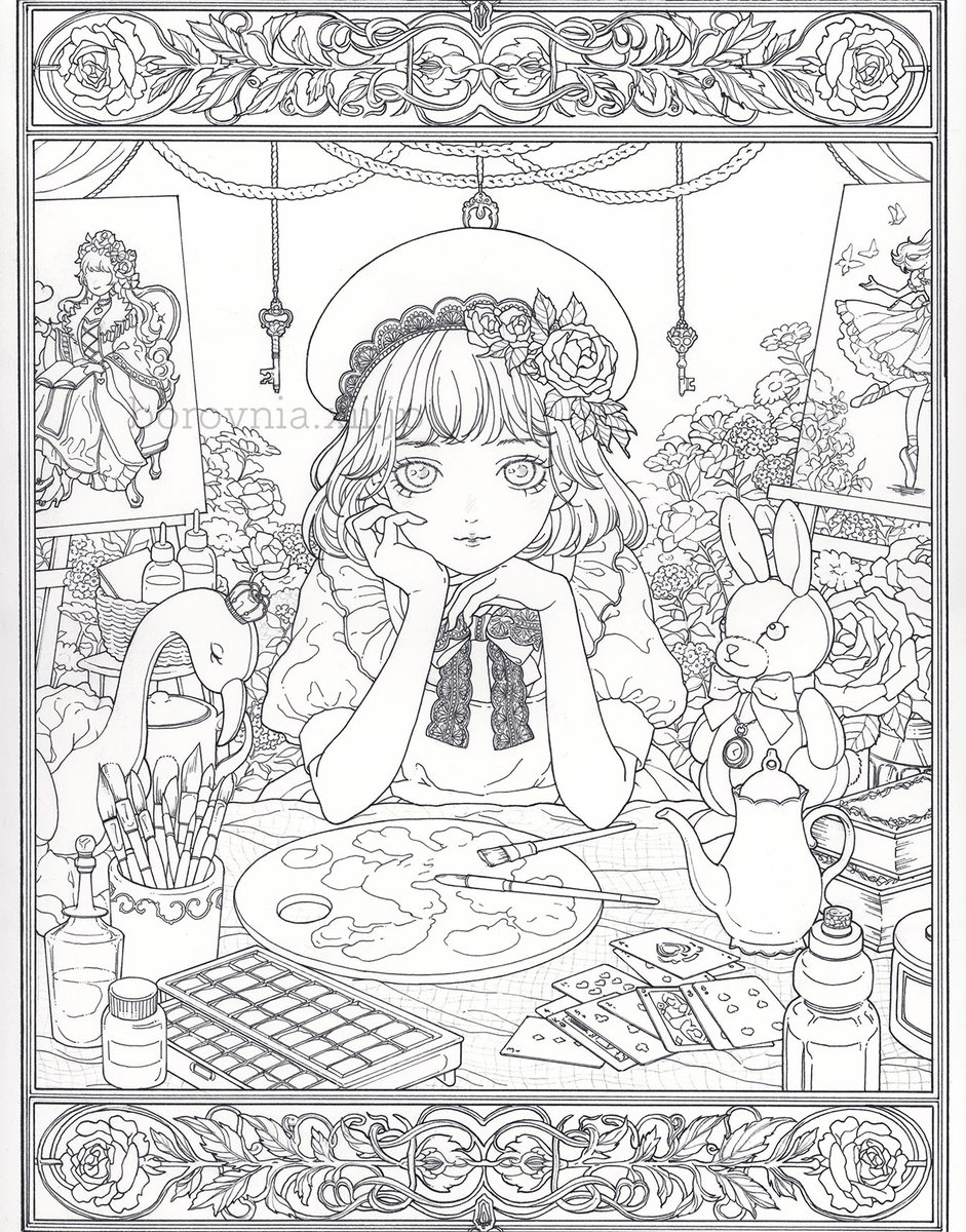 描き込みがわかりやすい線画段階も気に入っています ぜひご覧下さい
普段漫画のアナログ原稿を描いているペンと、新しいつけペンの2種類を使っています 