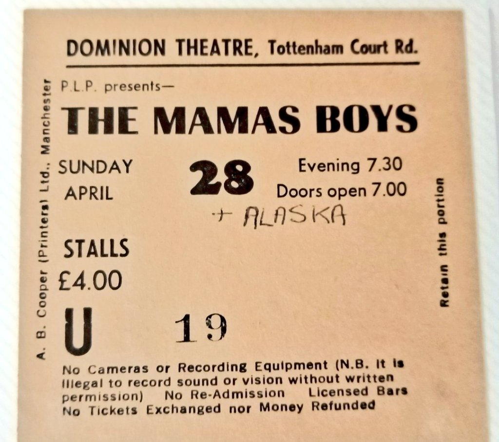 Yes,looking back to 1985 and Mama's Boys gig at The Dominion Theatre, London on the Power And Passion tour. Great band 'live' and Gentlemen Rogues a favourite track. Support from Alaska. @PatMcManusBand @mitchlafon @RockTheseTweets @BerserkerBill @marillion073 @TheDuckLR @TTFTPR