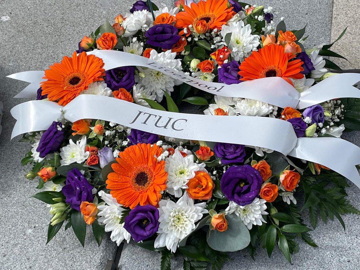 TomlinTowers's tweet photo. Our @PIandMedNeg partner, Gerry Coombs, is supporting #IWMD24 in #Liverpool this morning, with @MerseysideAVS and others; remember the dead, and fight like hell for the living. https://t.co/KF68HA5wen