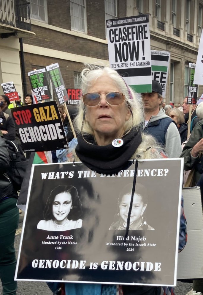 Pro-Pals make disgusting comparisons between Gaza and the Holocaust. The actual Holocaust memorial is covered up to protect it from THEM. Madness reins.