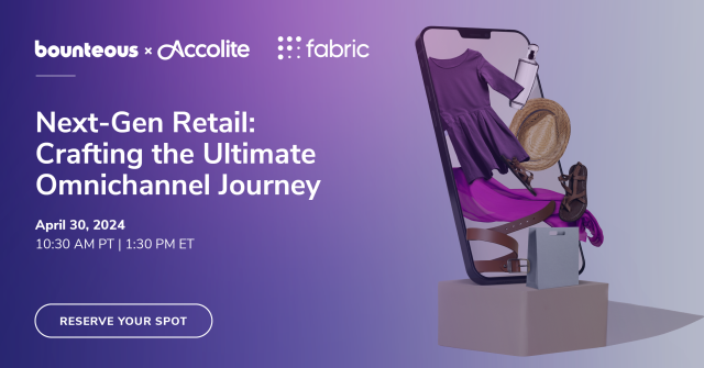 krschwartz's tweet photo. Don't miss the "Next-Gen Retail: Crafting the Ultimate Omnichannel Journey" webinar on April 30, hosted by Bounteous x Accolite and fabric. Explore the future of commerce. Sign up now! https://t.co/azDXR0zUBV https://t.co/uKtPheviWX
