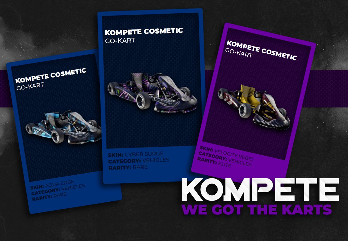 We got the Karts! #KOMPETE @KOMPETEgame #Web3Gaming #Base #OnChain #GameFi #Play2Earn