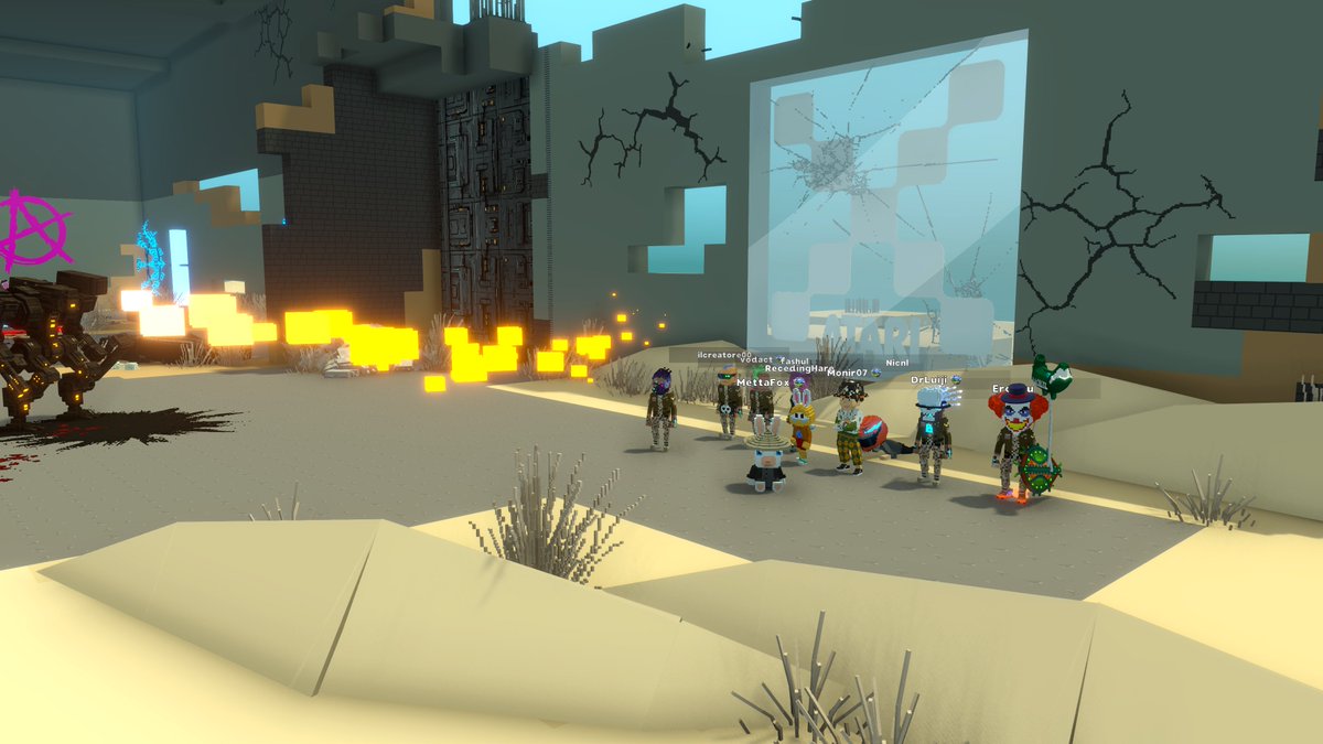 Thanks everyone for joining the @AtariX meetup in 'The Lost Desert PvP' in @TheSandboxGame! That was a cool game experience and a great team work against all the enemies! More special events are coming up! Stay tuned #SandFam!

@TSBCreators @DystoGNclub @DystoPunks #PvP