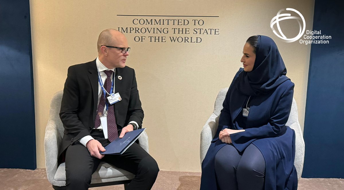 On the sidelines of the World Economic Forum's #SpecialMeeting24, DCO Secretary-General, Deemah AlYahya, met with H.E. Tiit Riisalo, Estonia's Minister of Economic Affairs and Information Technology. With 10 unicorns, the country is building a strong digital economy and a…