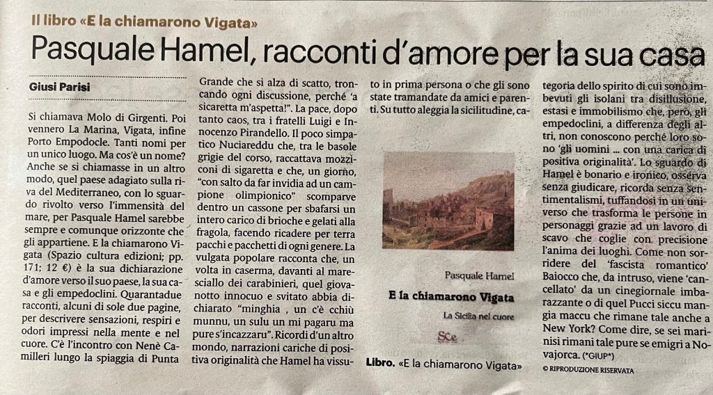 Sul Giornale di Sicilia di oggi