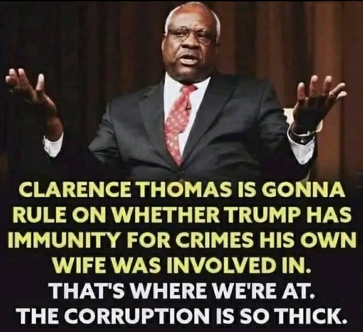Clarence Thomas' refusal to recuse himself is a stain on the integrity of the Supreme Court. #JusticeMatters