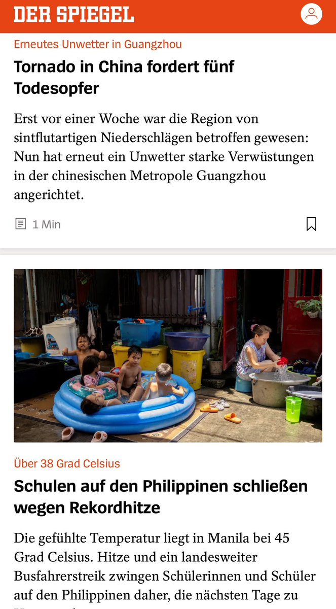 Aktuelle @derspiegel Homepage. 
#KlimaKriseIstJetzt