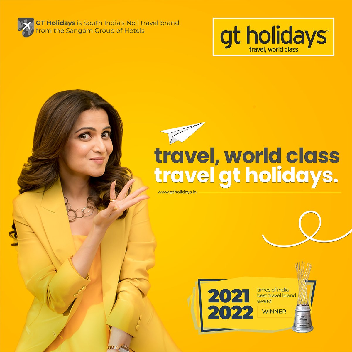 Travel world class with GT Holidays. For more details please contact 99408 82200 Winner - Best Travel Company Award 2021 & 2022 Bengaluru | Chennai | Coimbatore | Erode | Trichy | Madurai | Salem gtholidays.in #advertisement