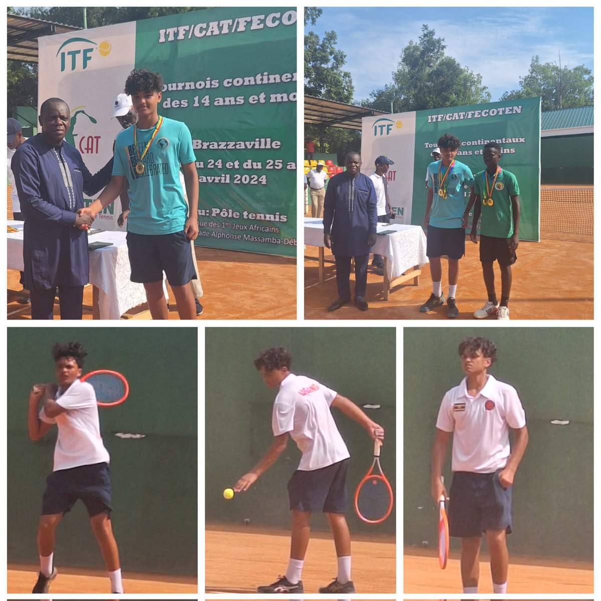 One Semi Final Singles, Two Doubles Finals and one singles Final at the 14 & Under @ITF/CAT event in Congo Brazaville . Very proud of you son Cillian. Winning is not easy. You did great. Represented 🇺🇬well. #BabySteps #RoadToThePros #10000Hours. Onto Kigali for 18 & Under J30…