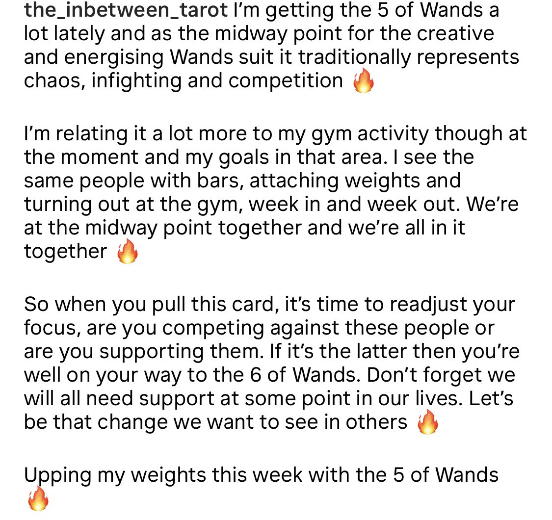 Weekend workout with the 5 of Wands #workout #tarot #weekendwarrior 🔥