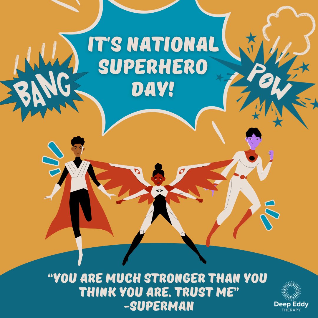 'You are much stronger than you think you are. Trust me.'  

-- Superman

#texasstrong #therapy #superheroday