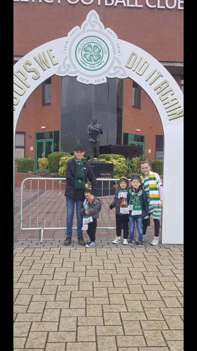 Sean’s Trust families at Celtic Park with @KanoFoundation 💚 This was the first time at a football match for some of the children.