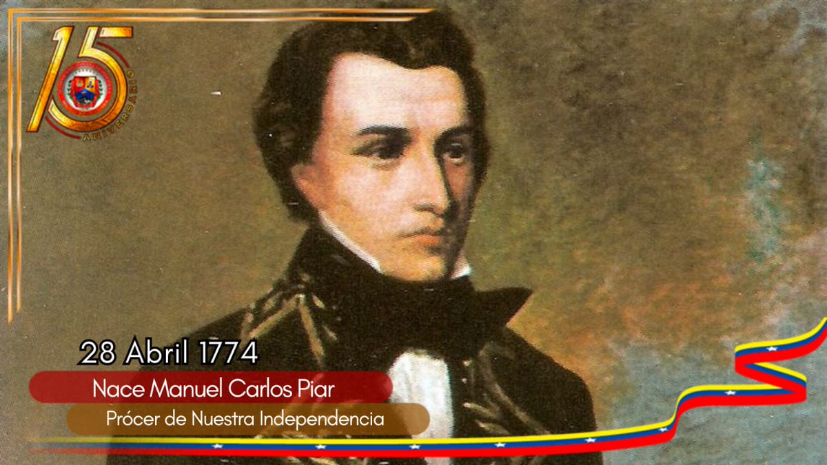 #28Abr || Conmemoramos el natalicio del prócer independentista Manuel Carlos Piar, líder visionario que abogaba por la igualdad racial y la justicia social, quien con su victoria ante los realistas en la Batalla de San Félix logró la liberación de la Provincia de Guayana y