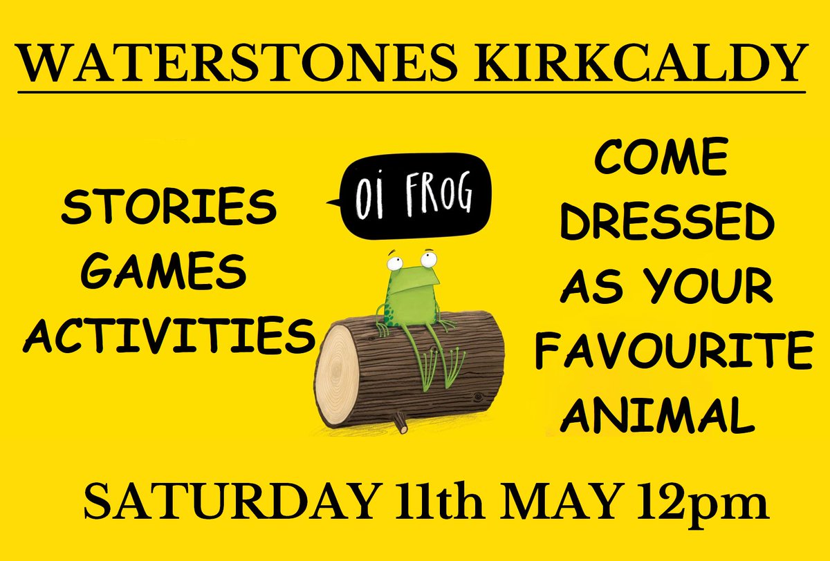 Those who are asking about our next storytime - I can reveal it is on May 11th at 12pm and the story will be....Oi Frog!