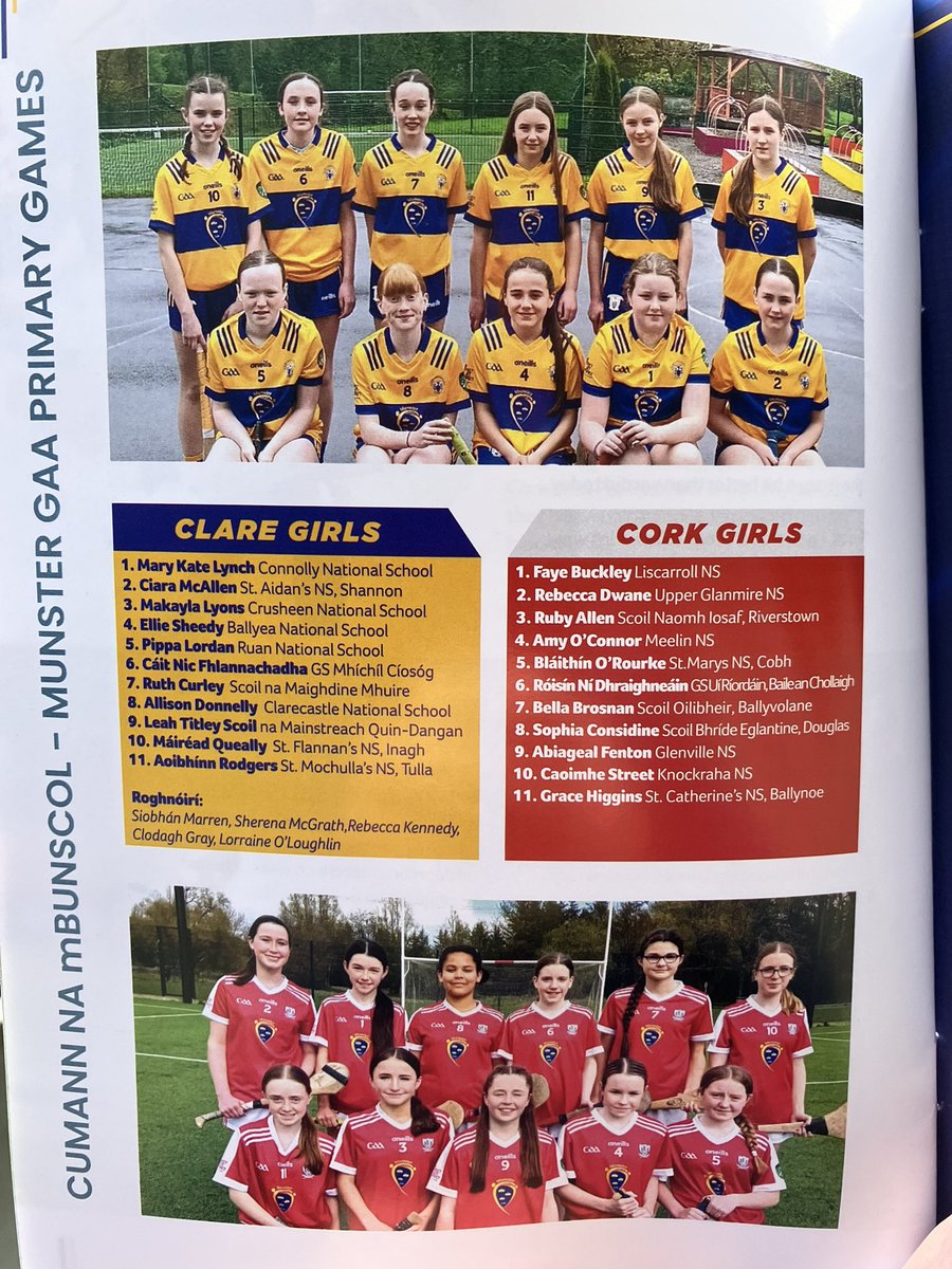 Great to be attending Munster Senior Hurling championship game with 2 St Catherine’s camogie players on the programme !