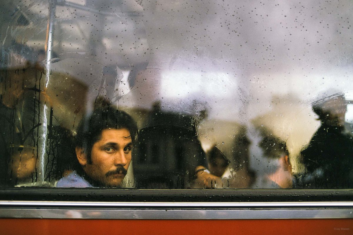 Jay Maisel
Man on a bus in Bucharest, Romania