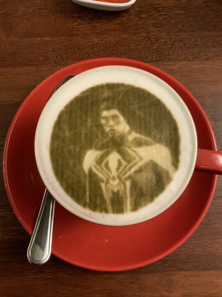 dksghan's tweet photo. COOL LOCAL CAFE NEAR MY HOUSE CAN PRINT MIGUEL ON MY COFFEE I CANT STILL LAUGHING https://t.co/yEsVxaVwOu