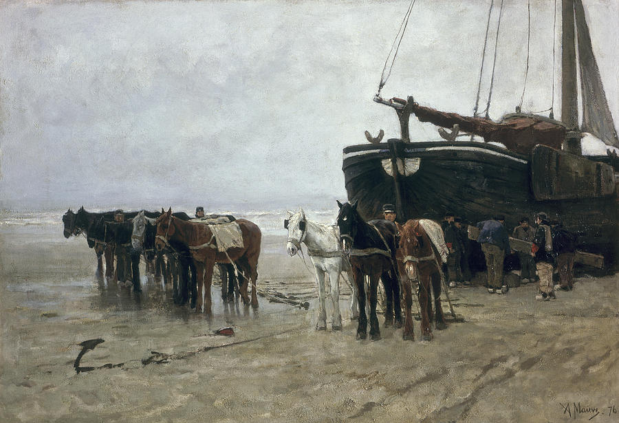 Anton Mauve - Boat On The Beach At Scheveningen