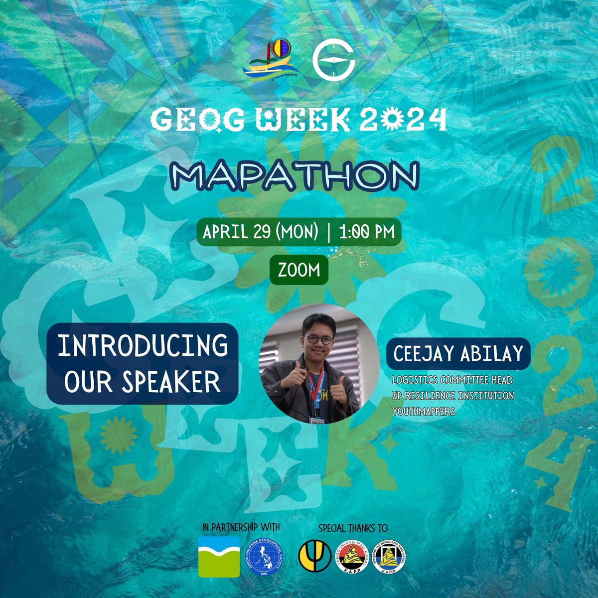Our very own Ceejay Abilay will lead the mapathon tomorrow, as part of the @UPDGeography Geog Week 2024 🫡 Ceejay will provide a workshop about OSM, iD editor, and how to contribute to humanitarian mapping via the @hotosm Tasking Manager. Register below forms.gle/dXFETwuxtLqitX…
