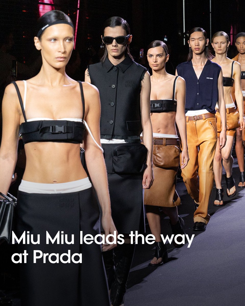 Miu Miu's retail sales grew 89% year-on-year in the first quarter and it now makes up over a quarter of the Prada Group’s revenues. trib.al/tIaEdFa