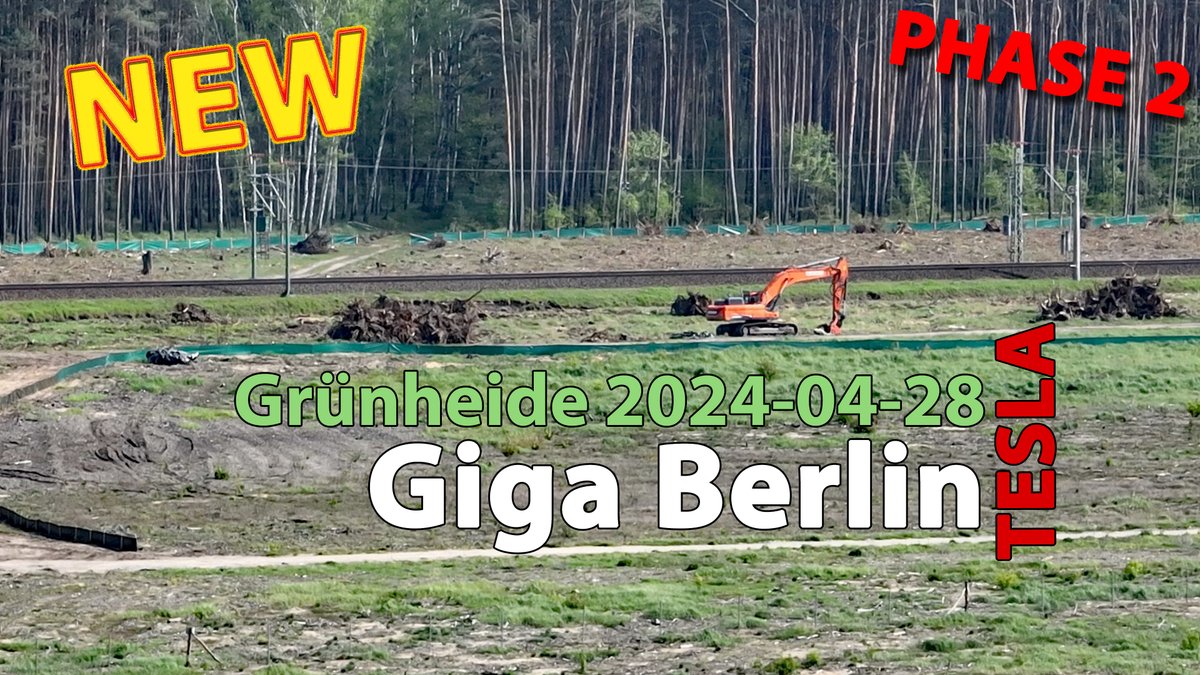 😎👉Tesla Giga Berlin Update #199 - PHASE 2 🚨 NEW drone video online! 2024-04-28 youtube.com/watch?v=GFj3g-… @elonmusk #tesla #GigaBerlin #gigafactory #gf4