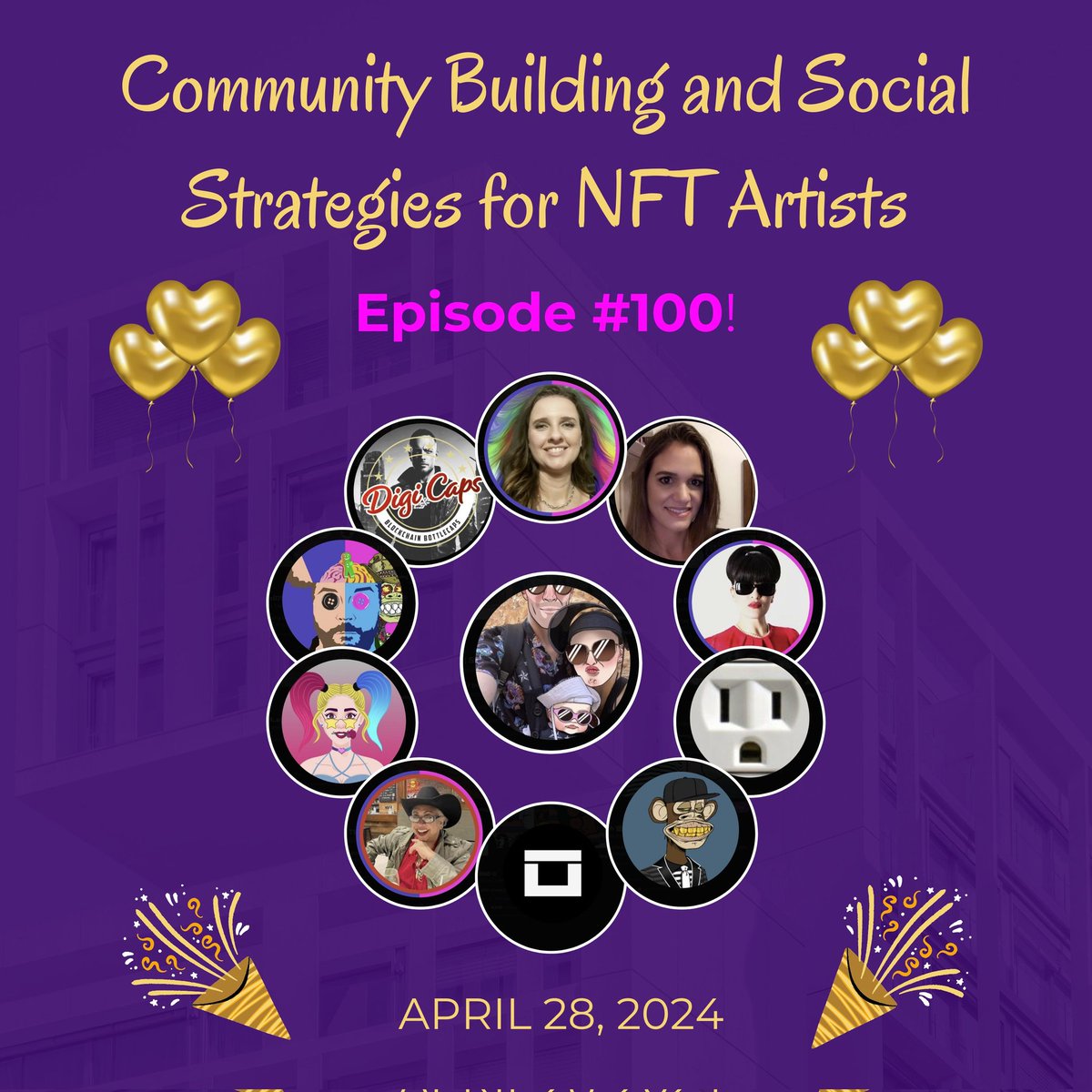 Good morning, everyone! Have a beautiful and relaxing Sunday! 🌄☕💞☀️ I am throwing a party today - in spaces! 🥳 See you all at 3 pm EST for space #100 of Community Building and Social Strategies for NFT Artists!! 🎉🎉🎉 Set your reminders below! 👇👇👇