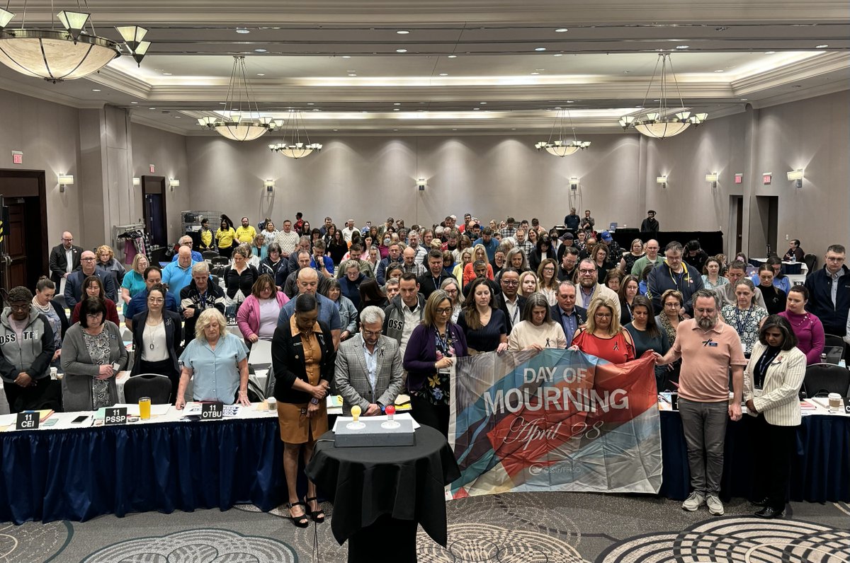 osstf's tweet photo. Today, #OSSTF mourns all workers who were injured or lost their lives on the job 🕯️

Workers deserve to come home safely at the end of their workday, and to live a life that is not cut short because of occupational illness or because of an injury they sustained at work. #DOM2024 https://t.co/ssg4rkEjGL