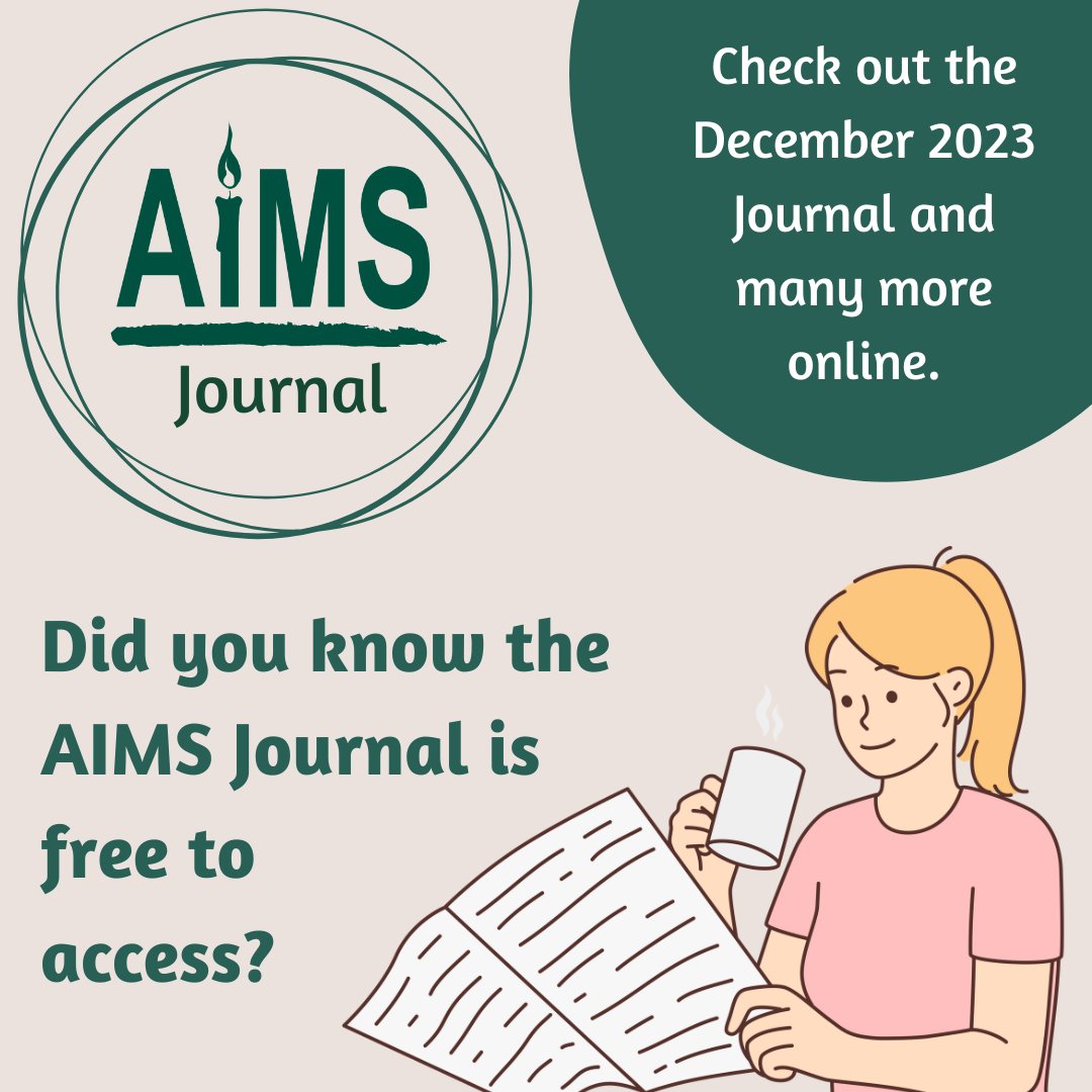 Did you know?.. that the AIMS Journal has been free to access online since 2017, and we have since made many of the previous Journals available free online too. aims.org.uk/journal