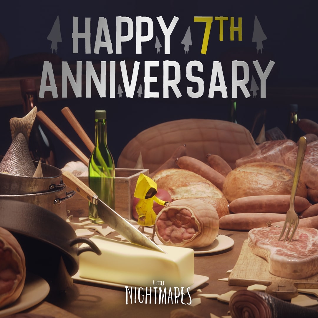 They do seem quite reluctant to join for dinner this year. Would you be so kind as to show all seven of them to their seats? 

Happy Anniversary from #LittleNightmares.