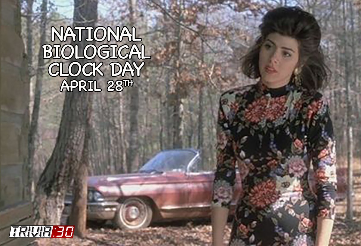 'My biological clock is ticking like this, and the way this case is going, I ain't never getting married!' — Mona Lisa Vito (My Cousin Vinny)
#trivia30 #wakeupyourbrain #NationalBiologicalClockDay #BiologicalClockDay #MyCousinVinny #MarisaTomei #biologicalclock #biological #clock