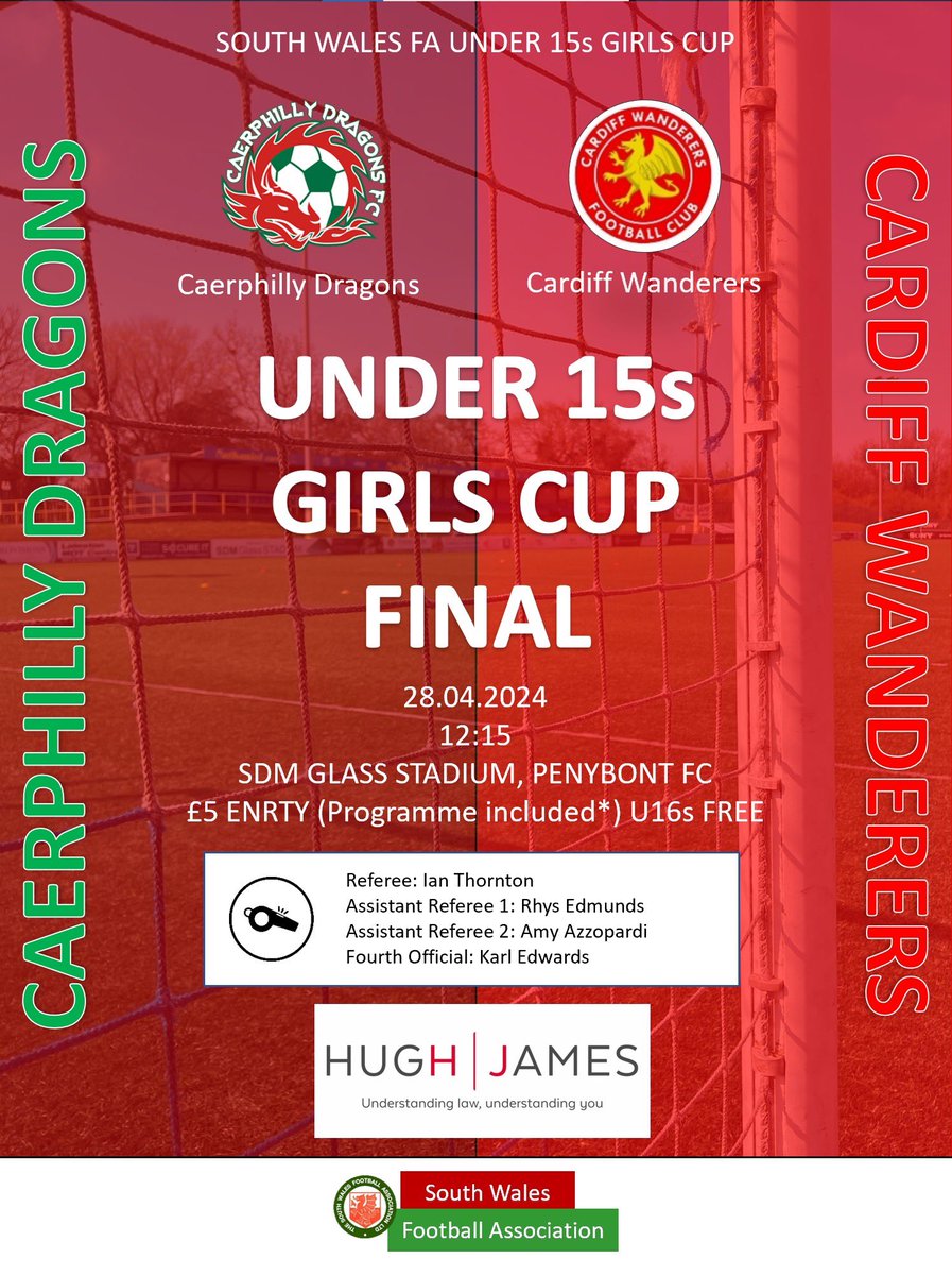 Up next is the @HughJamesLegal U15s Girls Cup 📲👇 Look! cymrufootball.page.link/tgzeApzfamoNFr…