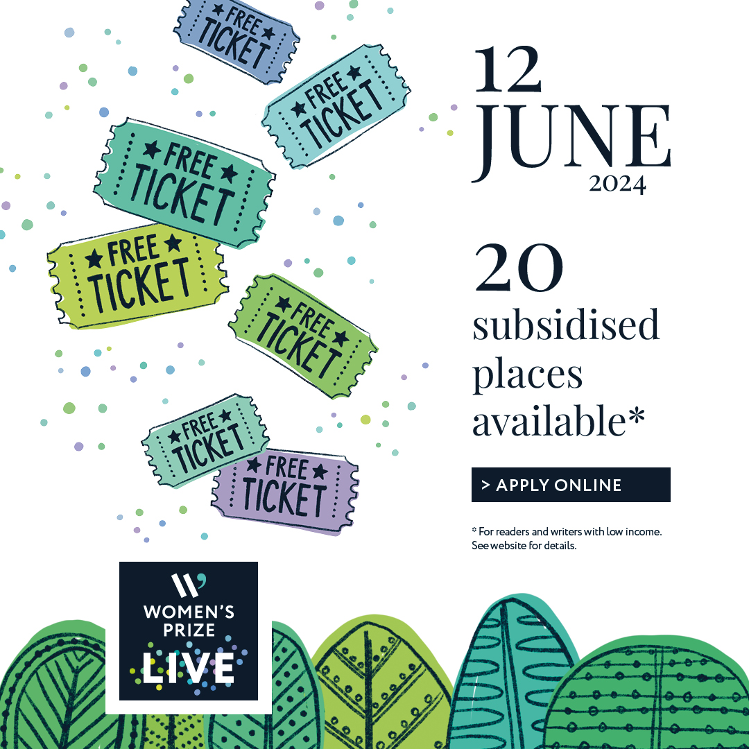 We want everyone to be able to enjoy a day out at Women’s Prize LIVE on 12th June. Books belong to everyone. We know things are hard for many people on low incomes in the UK right now. That’s why  we’ve made 20 spaces available 100% free. Find out more: bit.ly/WPLIVEFree